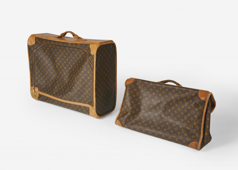 Vintage Louis Vuitton Hard Traveling Suite Case Auction